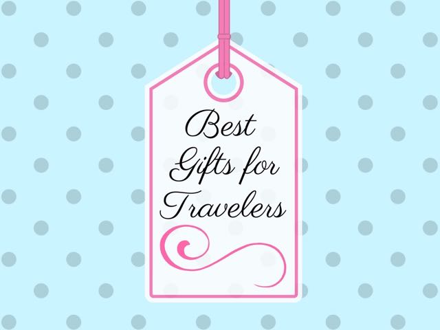 Gift tag with text: Best gifts for travellers