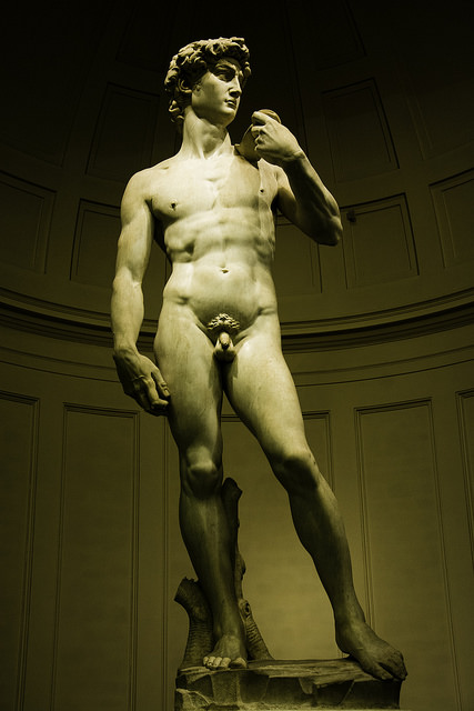 Famous statue of Michelangelo's David