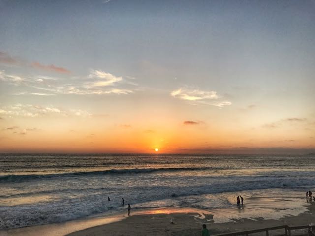 Beach in Tijuana at sunset