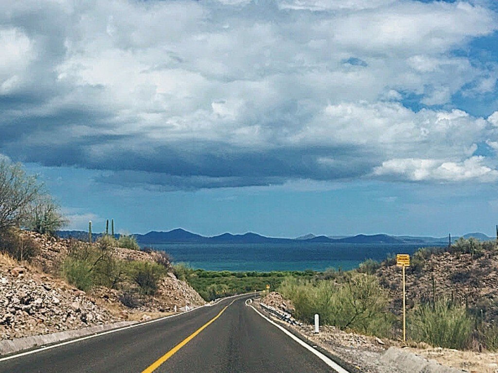 The road leading to the sea in Baja California