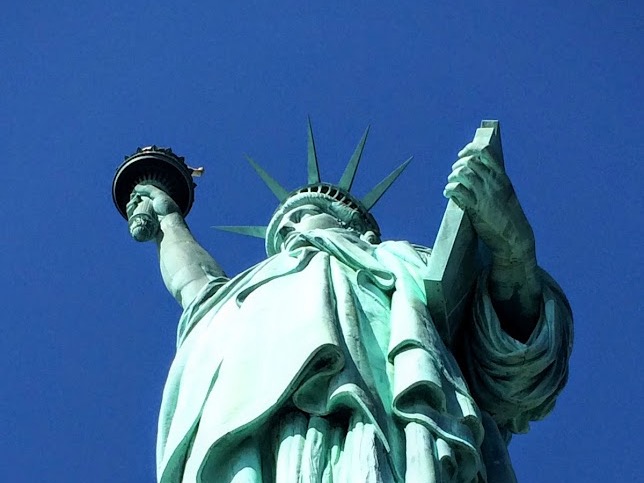 statue of liberty inside the crown